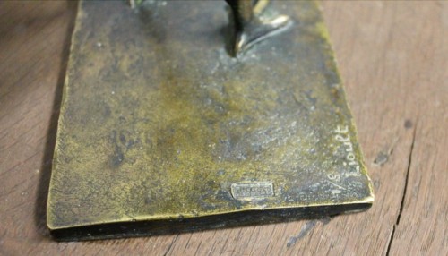 Antiquités - Coq en bronze signé et numéroté LIOULT (1955)