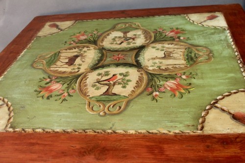 Table de changeur en bois peint XIXe - Jean-Yves Buhard