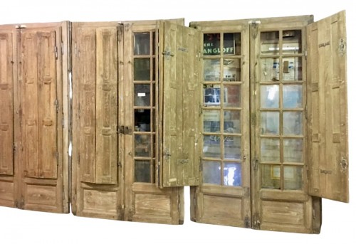 Set Of 3 Pairs Of Castle Doors With Shutters 