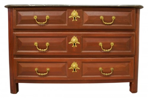 Commode peinte Louis XIV dessus faux marbre