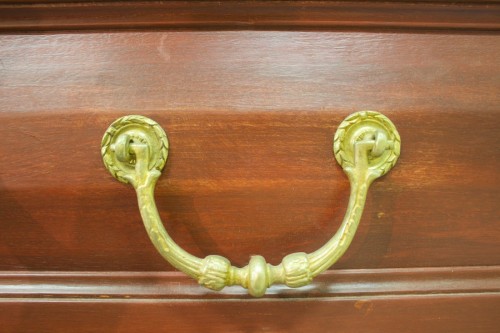 Antiquités - Commode peinte Louis XIV dessus faux marbre