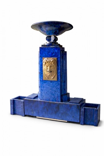 Monumental Art Deco fountain in glazed ceramic, circa 1930
