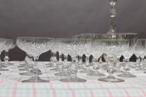 silverware & tableware  - Saint Louis Crystal Glassware Set, Model Massenet