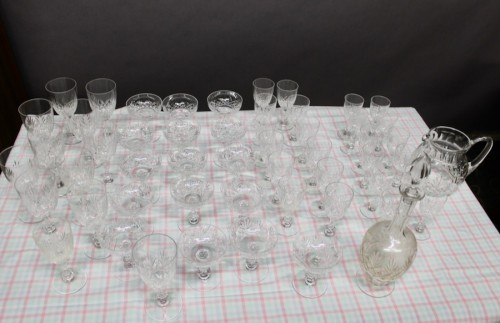 Antiquités - Saint Louis Crystal Glassware Set, Model Massenet