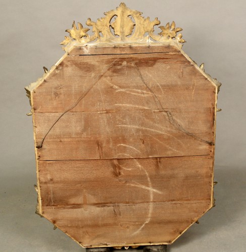 XIXe siècle - Miroir Napoléon III de forme octogonale à parecloses
