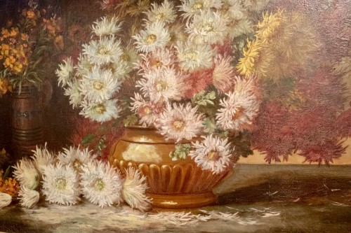 Tableaux et dessins  - Bouquet de fleurs - École française du XIXe siècle