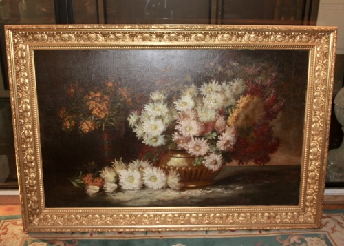 XIXe siècle - Bouquet de fleurs - École française du XIXe siècle