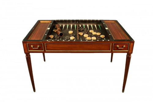 Table Tric Trac en acajou Directoire