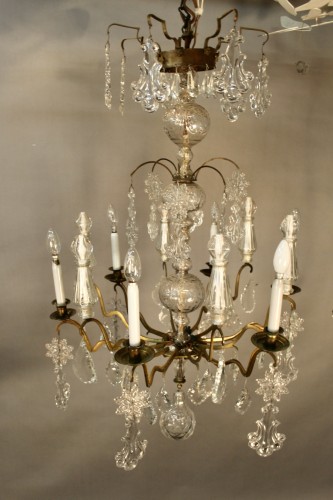 Lustre en cristal, fin XVIIIe début XIXe  - Jean-Yves Buhard
