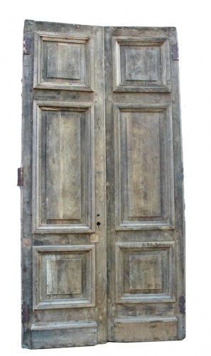Importante Paire de Portes Palières En Chêne XIXe