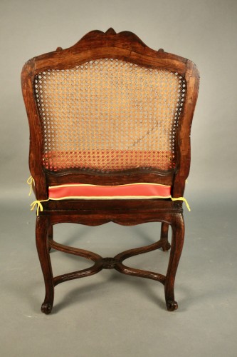 Antiquités - Paire de fauteuils cannés d'époque Régence