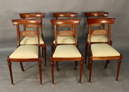 Sièges Chaise - Suite de 6 chaises en acajou de la marque Pierrefeu