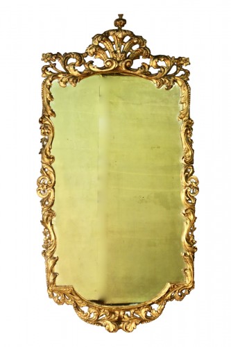 Miroir provençal en bois doré  XVIIIe