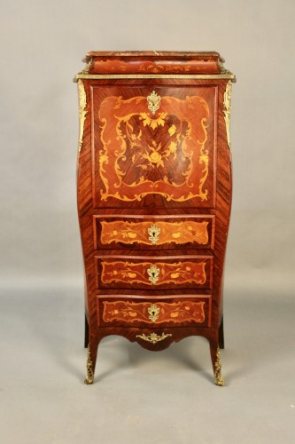 Secrétaire de dame marqueté époque Napoléon IIII - Mobilier Style Napoléon III