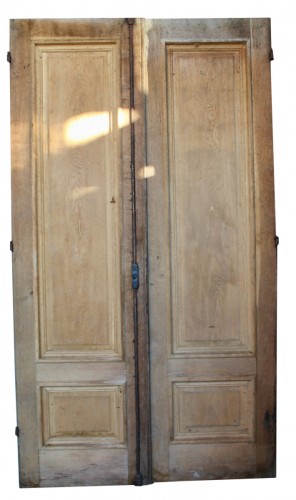 Paire de portes palières en chêne du XIXe siècle