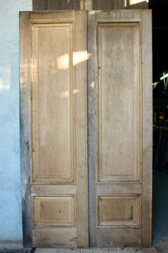 Paire de portes palières en chêne du XIXe siècle - Jean-Yves Buhard