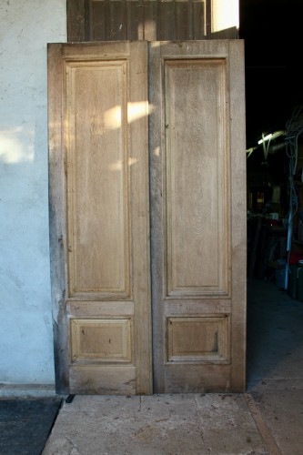 XIXe siècle - Paire de portes palières en chêne du XIXe siècle