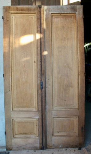  - Paire de portes palières en chêne du XIXe siècle