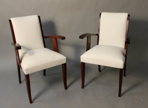 Sièges Fauteuil & Bergère - Paire de fauteuils Art Deco en acajou