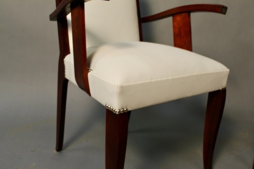 Paire de fauteuils Art Deco en acajou - Jean-Yves Buhard