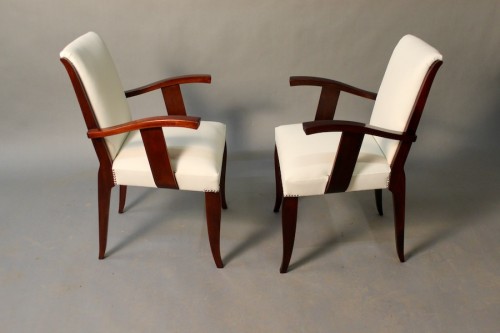 Antiquités - Paire de fauteuils Art Deco en acajou