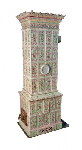 Stove from the Sarreguemines faience factory at the end of the 19th century