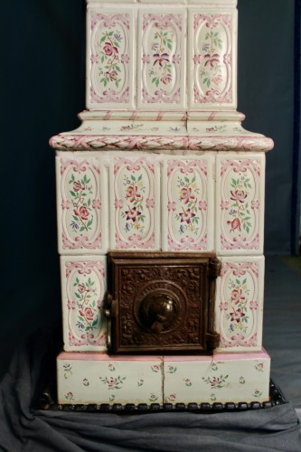 Stove from the Sarreguemines faience factory at the end of the 19th century - 