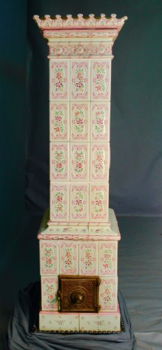  - Stove from the Sarreguemines faience factory at the end of the 19th century