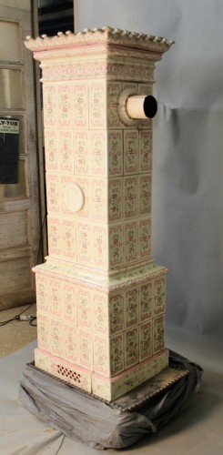 Antiquités - Stove from the Sarreguemines faience factory at the end of the 19th century