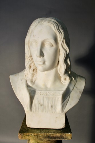 Sculpture Sculpture en Marbre - Buste de femme en marbre blanc