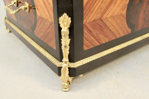 Antiquités - Large writing case inlaid on all sides Napoleon III