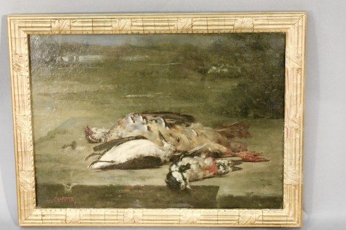 Tableaux et dessins Tableaux XIXe siècle - Nature morte aux oiseaux -  Gregoire Chapoton (1845-1916)
