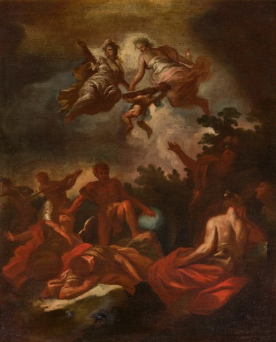 Ranieri del Pace, attribué à (Pisa 1681-Firenze 1738) Allégorie de Paix et Justice