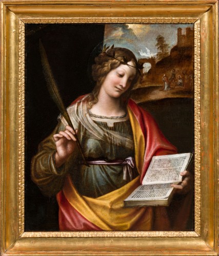 Saint Eusebia - Enea Salmeggia, dit Il Talpino (1558-1626) - Paintings & Drawings Style Renaissance