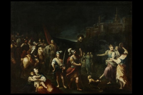 Paintings & Drawings  - Antonio Gionima (1697-1732)  - The Triumph of David
