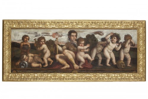 Scène allégorique avec angelots - Entourage de Francesco Brizio (1574-1623)