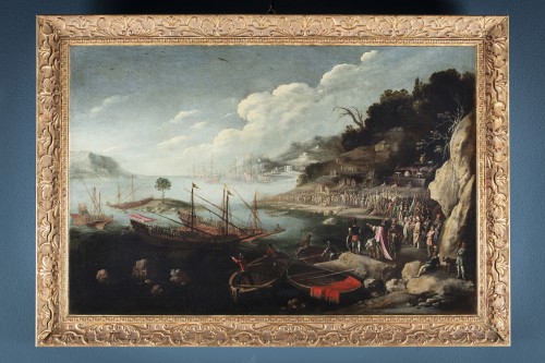 Filippo Napoletano (1589–1629) - Paysage marin - Tableaux et dessins Style Louis XIII