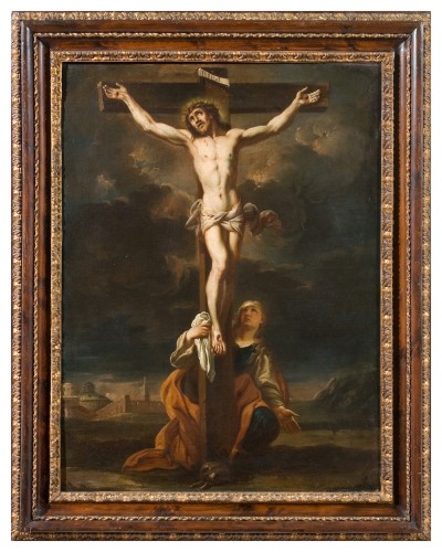 Alessio d'Elia (Naples documenté de 1754 à 1771) - Crucifixion avec la Madeleine