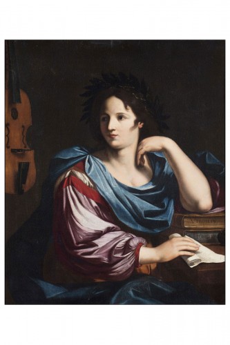 Figure féminine avec violin - entourage de Michele Desubleo, (1602–1676)