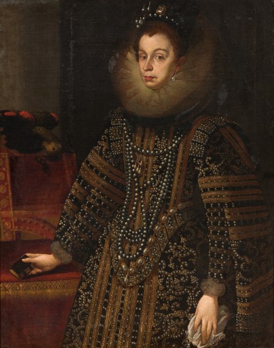 École du Nord de l'Europe du XVIe siècle - Portrait de dame à la collerette