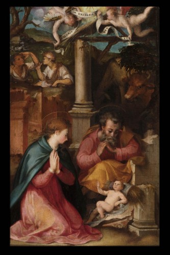 Carlo Portelli (1539–1574)  - Nativité - Tableaux et dessins Style Renaissance