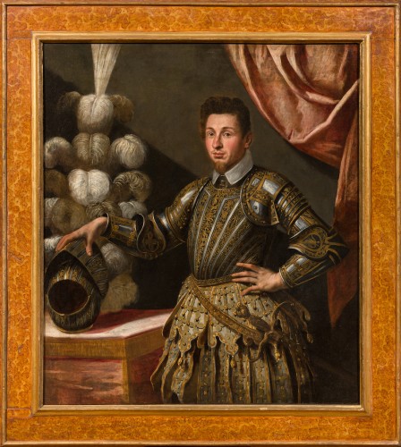 Felice Brusasorzi (1540-1605) - Portrait de gentilhomme en armure