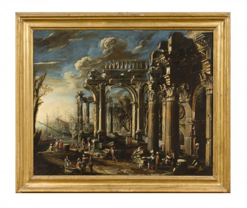 Architectural Capriccio - Alessandro Salucci (1590–1655-60) and Michelangelo Cerquozzi (1602–1660)