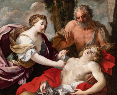 Giovanni Andrea Sirani (Bologna 1610-1670) Erminia and Vafrino rescue Tancr