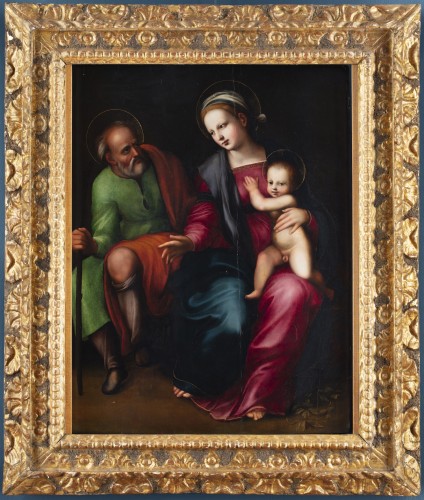Ridolfo del Ghirlandaio (1483 – 1561) Sainte famille - Tableaux et dessins Style Renaissance