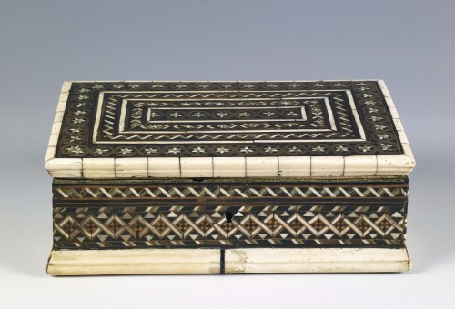 Stained bone and horn marquetry casket. Embriachi workshops,15c. - Objects of Vertu Style 