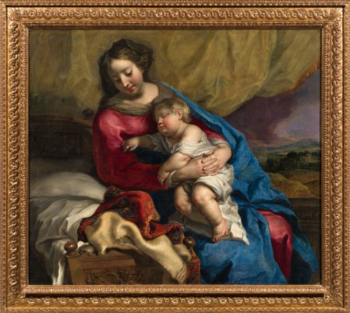 Jacob Van Oost II ( ?1639- Bruges 1713) Madone et enfant