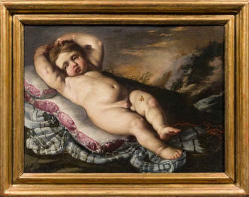 Bernardino Mei (1612- 1676) Sleeping putto with a bee