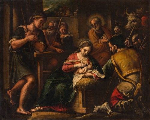Adoration des bergers, debut du XVIIe siècle Cercle de Bassano