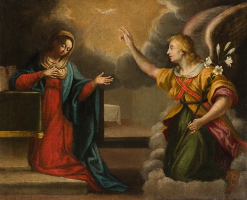 L'Annonciation, École émilienne du XVIIe siècle - Tableaux et dessins Style 
